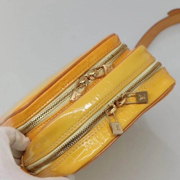 LOUIS VUITTON Monogram Vernis Wooster Bag Lime Yellow M91075 LV Auth ep9753 - Picture 12 of 16